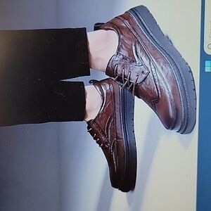 Conson KS business casual 4 hole lace-up brown leather wingtip shoes size 8 NEW…